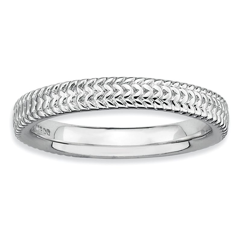 3.25mm Sterling Silver Stackable Band, Size 9